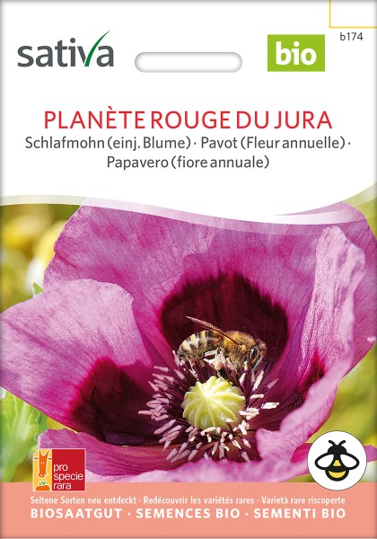 BIO Saatgut Mohn Planéte rouge du Jura